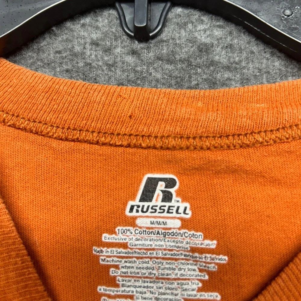 Texas Longhorns Russell Athletic Orange T Shirt‎ Mens Medium Established 1883